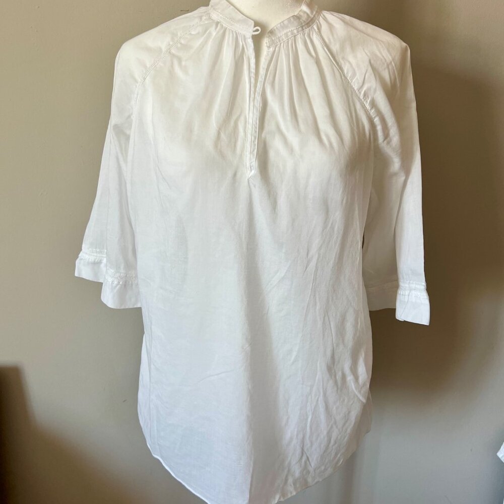 Lucky Brand White Cotton Tunic Top L